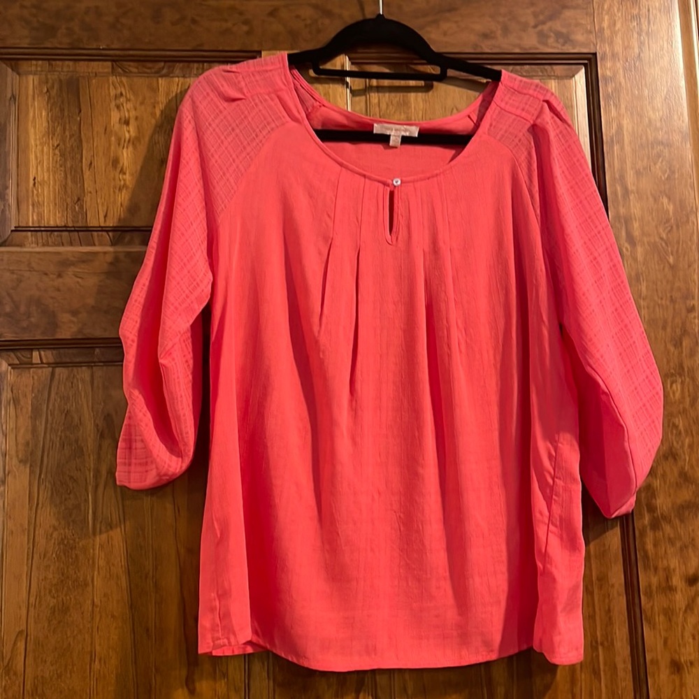 Womens coral large blouse